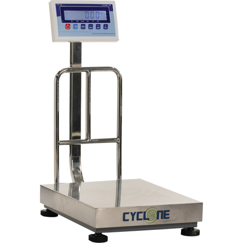 Balance &agrave; plateforme et d'&eacute;tabli Cyclone 150, Capacit&eacute; de 300 lb / 150 kg, 15-3/4" lo x 19-7/10" la Mukwa Safety Services