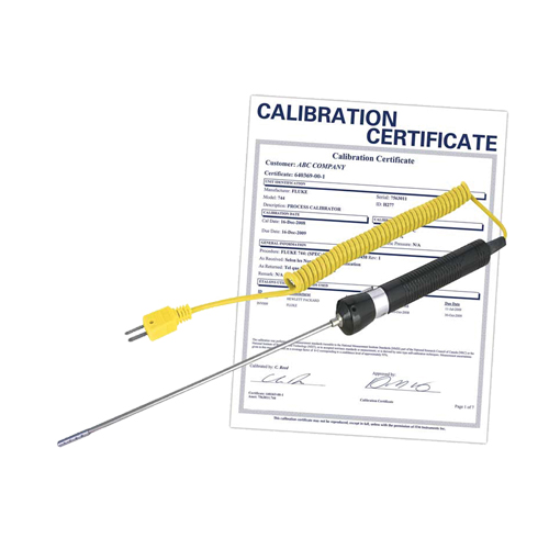 Sonde thermocouple pour l'air/gaz avec certificat de calibration, 900 °C (1652°F) Temp. max. Mukwa Safety Services