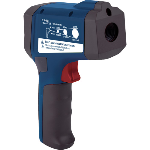 Professional Infrared Thermometer, -26 - 1472° F ( -32 - 800° C ), 30:1, Adjustable Emmissivity Mukwa Safety Services