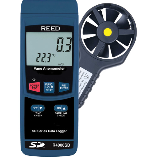 Thermo-Anemometer, Data Logging, 0.4 - 30 m/sec Air Velocity Range Mukwa Safety Services