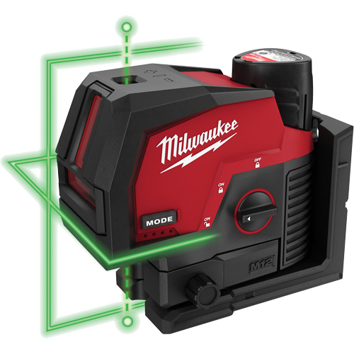 Ensemble de laser vert &agrave; lignes crois&eacute;es et points d'aplomb M12 Mukwa Safety Services