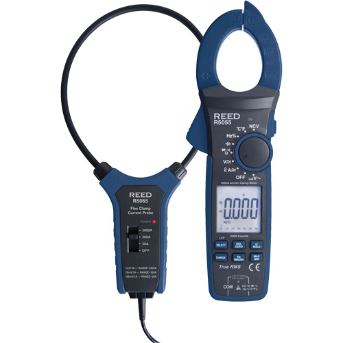 Pince amp&egrave;rem&eacute;trique v.e.v avec sonde de courant flexible et certificat de calibration, Tension c.a./c.c., Courant c.a./c.c. Mukwa Safety Services