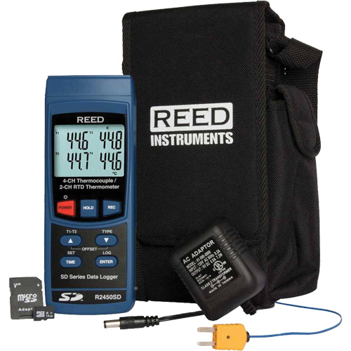 Thermom&egrave;tre &agrave; enregistrement de donn&eacute;es et sondes de thermocouple four/cong&eacute;lateur Mukwa Safety Services