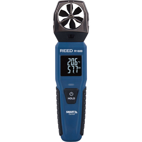 Bluetooth Smart Series Vane Anemometer, Data Logging, 0.6 - 25 m/sec/118 - 4921 ft./min/2.1 - 90 Km/hr/1.3 - 55.9 Mph Air Velocity Range Mukwa Safety Services