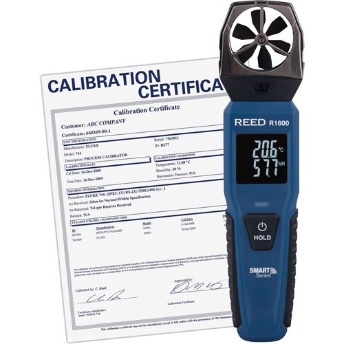 An&eacute;mom&egrave;tre &agrave; h&eacute;lices Bluetooth Smart avec certificat de calibration, Enregistrement des donn&eacute;es, Gamme de v&eacute;locit&eacute; d'air de 0,6 - 25 m/sec/118 - 4921 pi/min/2,1 - 90 km/h/1,3 - 55,9 mi/h Mukwa Safety Services