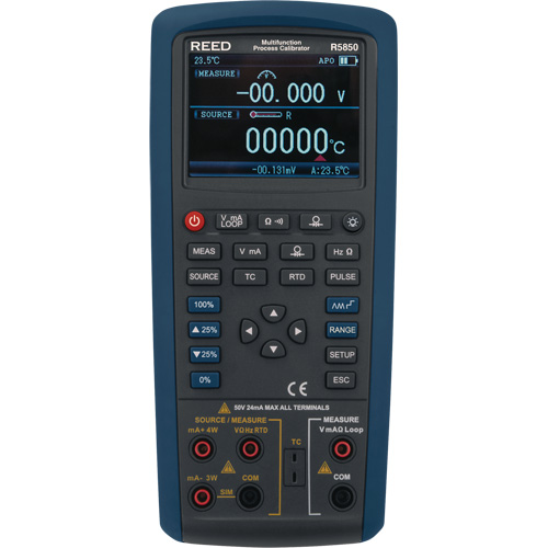 Multifunction Process Calibrator, Without Data Logging, Portable, 5 Processes Mukwa Safety Services