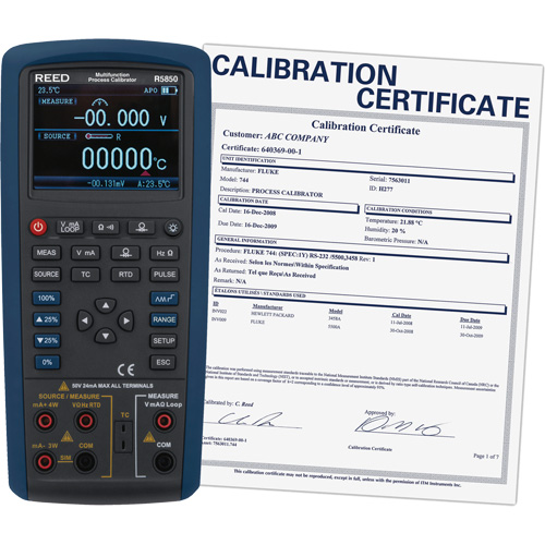 Multifunction Process Calibrator with ISO Certification, Without Data Logging, Portable, 5 Processes Mukwa Safety Services