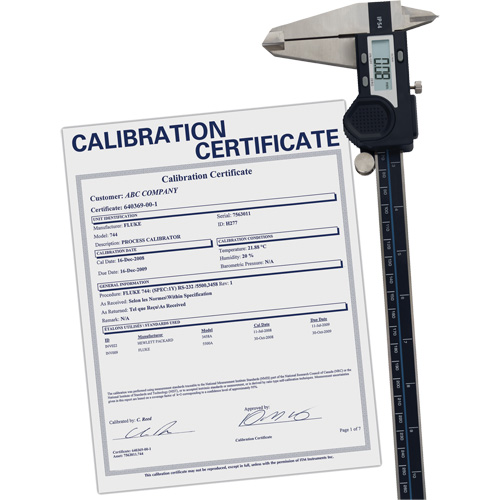 Digital Caliper with Traceable Certificate, 0.0005" (0.01 mm) Resolution, 0" - 12" (0 mm - 300 mm) Range Mukwa Safety Services