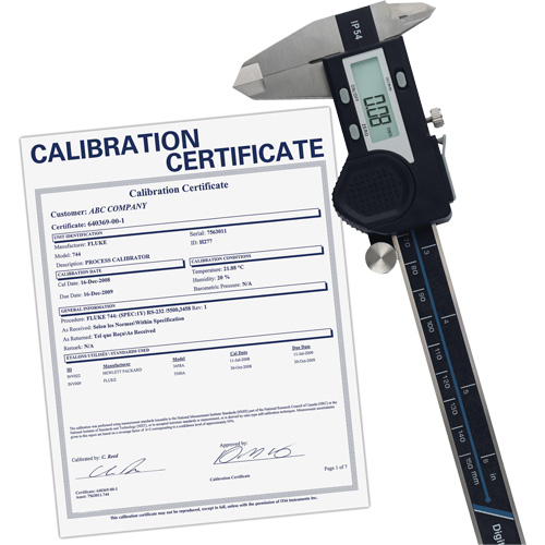 6" (150 mm) Digital Caliper with Traceable Calibration Certificate, 0.0005" (0.01 mm) Resolution, 0" - 6" (0 mm - 150 mm) Range Mukwa Safety Services
