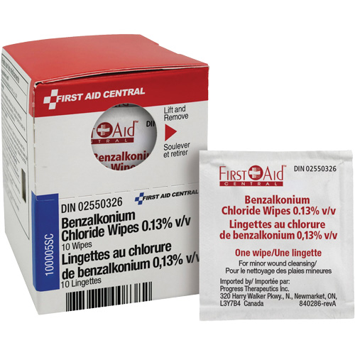 Lingettes de recharge SmartCompliance au chlorure de benzalkonium 0,13?% v/v, Serviette, Antiseptique Mukwa Safety Services