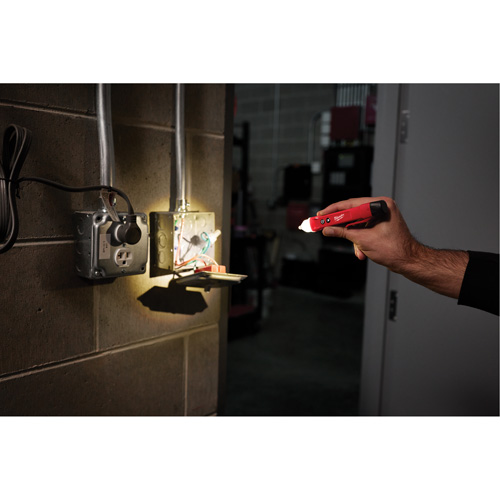Voltage Detector with LED & GFCI Receptacle Tester Kit, 50 V - 1000 V, Display & Sound Alert Mukwa Safety Services