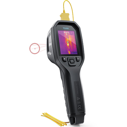 Cam&eacute;ra d'imagerie thermique IR 24:1 avec laser Bullseye et thermocouple de type K, 160 x 120 pixels, -10° - 45°C (14° - 113°F), 70 mK Mukwa Safety Services