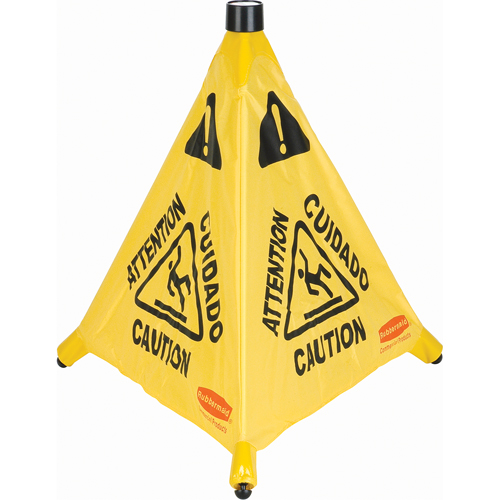 C&ocirc;nes de s&eacute;curit&eacute; &agrave; ouverture automatique, Trilingue avec pictogram Mukwa Safety Services