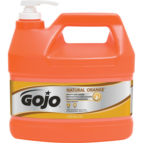 Nettoyant &agrave; mains Natural Orange, Cr&egrave;me, 3,78 L, Cruche, Agrumes/Orange Mukwa Safety Services