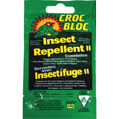 6-hr Insect Repellent , 30% DEET, Towelette, 5.58 g Mukwa Safety Services