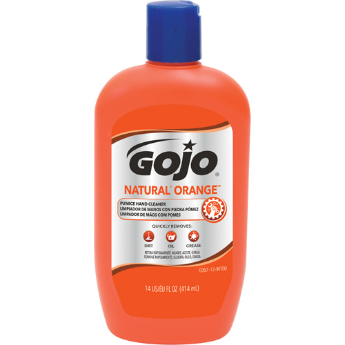 Nettoyant &agrave; mains Natural Orange, Pierre ponce, 414 ml, Bouteille, Agrumes/Orange Mukwa Safety Services