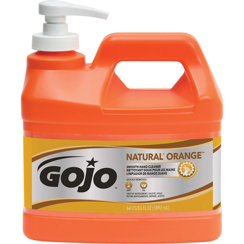 Natural Orange Hand Cleaner, Cream, 1.89 L, Pump Bottle, Citrus/Orange Mukwa Safety Services