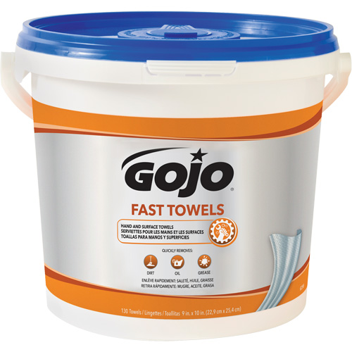Serviettes nettoyantes Fast Wipes, 130 lingettes, 10" x 9" Mukwa Safety Services