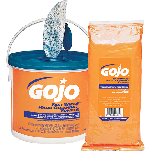 Serviettes nettoyantes Fast Wipes, 130 lingettes, 10" x 9" Mukwa Safety Services