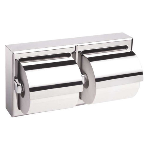 Two-Roll Toilet Paper Dispenser with Hoods, Multiple Roll Capacity Mukwa Safety Services
