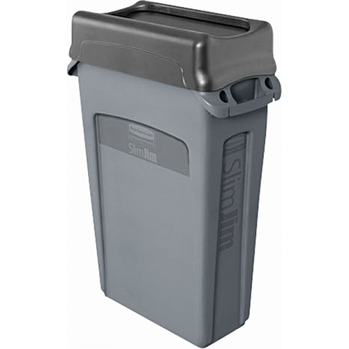 Slim Jim&reg; Container with Venting Channels, Plastic, 23 US gal. Mukwa Safety Services