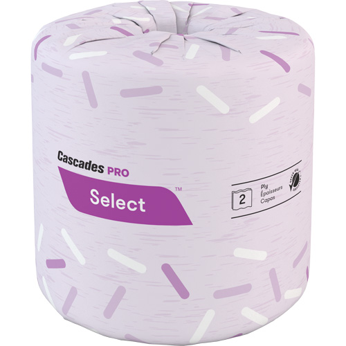 Pro Select&reg; Toilet Paper, 2 Ply, 500 Sheets/Roll, White Mukwa Safety Services