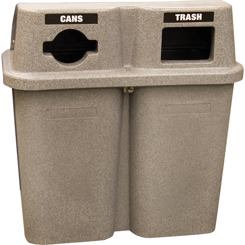 Contenants de recyclage Bullseye, Bord de rue, Plastique, 2 x 22 gal. US Mukwa Safety Services