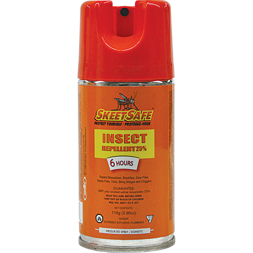 Insectifuge SkeetSafe, DEET &agrave; 25 %, A&eacute;rosol, 3,9 oz Mukwa Safety Services