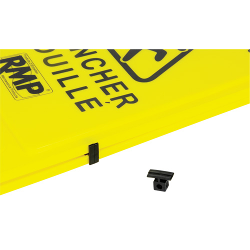 Safety Wet Floor Sign, Bilingual with Pictogram Mukwa Safety Services