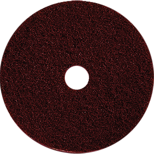 Floor Maintenance Pads, 17", Stripping, Brown Mukwa Safety Services