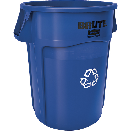 Contenants ronds pour le recyclage BRUTE, Vrac, Plastique, 44 gal. US Mukwa Safety Services