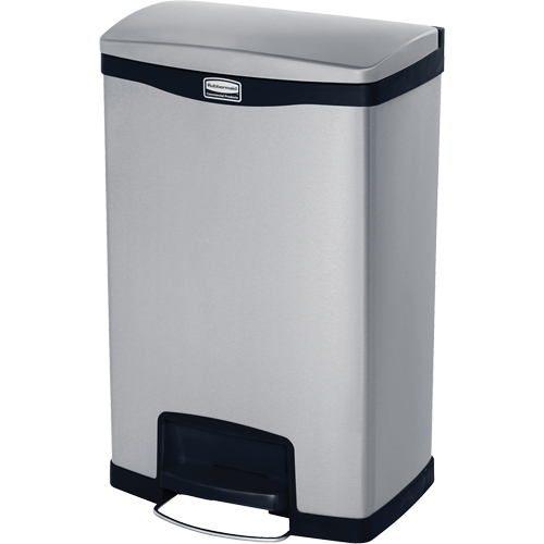 Slim Jim&reg; Waste Container, Stainless Steel, 13 US gal. Capacity Mukwa Safety Services