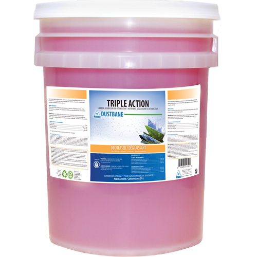 Nettoyant et d&eacute;graissant d&eacute;sinfectant Triple Action, 20 L, Seau Mukwa Safety Services