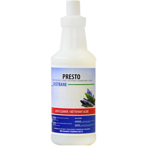 Nettoyant d&eacute;sinfectant &agrave; cuvettes Presto, 1 L, Bouteille Mukwa Safety Services