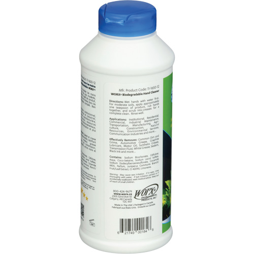 Nettoyant pour les mains biod&eacute;gradable, Poudre, 0,406 lb, Bouteille, Parfum&eacute; Mukwa Safety Services
