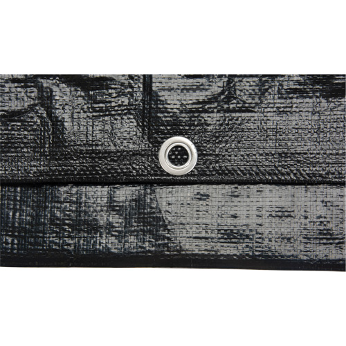 B&acirc;che, Usage industriel l&eacute;ger, Noir, 6' x 8' x 8 mils Mukwa Safety Services