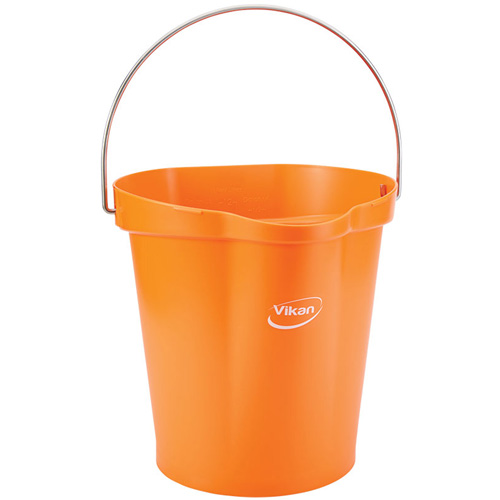 Food Hygiene Bucket, Tangerine, 3 US gal. Mukwa Safety Services