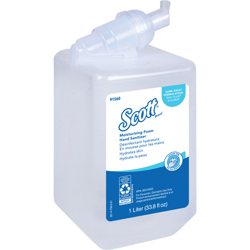 Scott&reg; Pro Moisturizing Foam Hand Sanitizer, 1000 ml, Cartridge Refill, 62% Alcohol Mukwa Safety Services