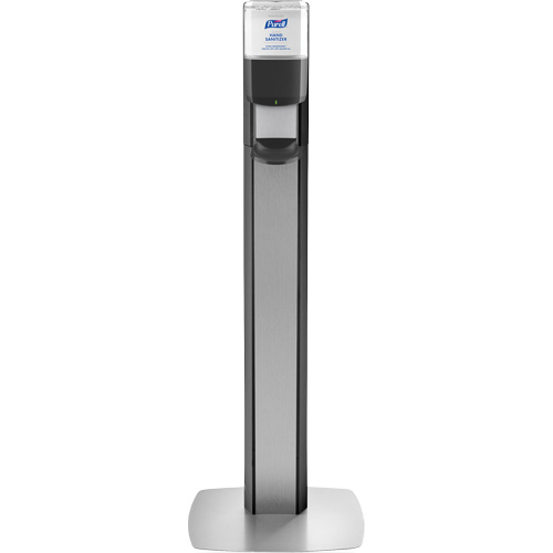 Messenger ES6 Silver Panel Floor Stand with Dispenser Mukwa Safety Services