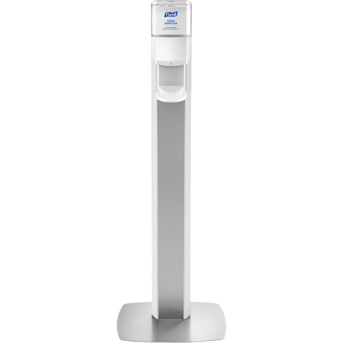Messenger ES8 Silver Panel Floor Stand with Dispenser Mukwa Safety Services