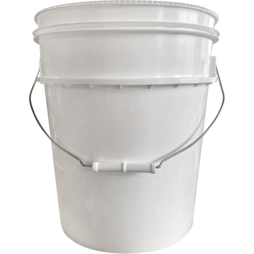 Seau avec couvercle, Plastique, 5,25 gal. Mukwa Safety Services