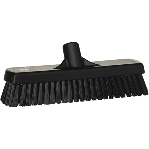 Deck & Wall Scrub Broom, Stiff Bristles, 12", Polyester, Black Mukwa Safety Services