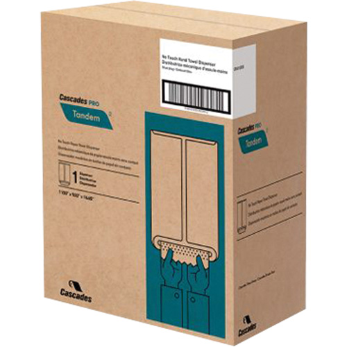 Distributeur d'essuie-mains Pro Tandem, Sans contact, 11,5" la x 9" p x 16,6" h Mukwa Safety Services