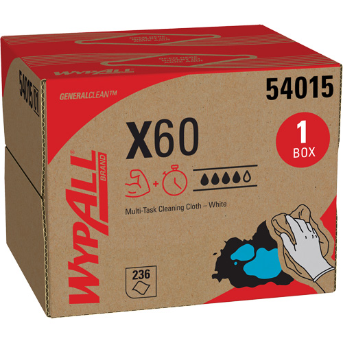 X60 Wipers, All-Purpose, 16-3/4" L x 11" W Mukwa Safety Services