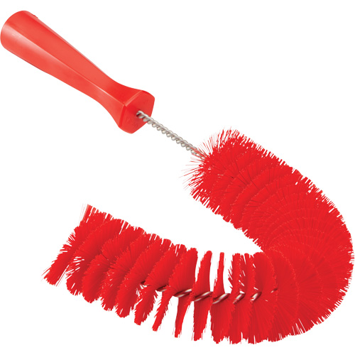 Brosse recourb&eacute;e, Soies Moyen/Ferme, Longueur de 15-1/2", Rouge Mukwa Safety Services