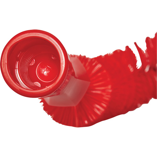 Brosse recourb&eacute;e, Soies Moyen/Ferme, Longueur de 15-1/2", Rouge Mukwa Safety Services