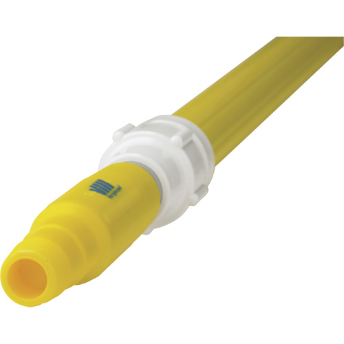 Manche de brosse pour plateforme, Brosse/Support &agrave; tampon, Jaune, T&eacute;lescopique, 62"-113" lo Mukwa Safety Services