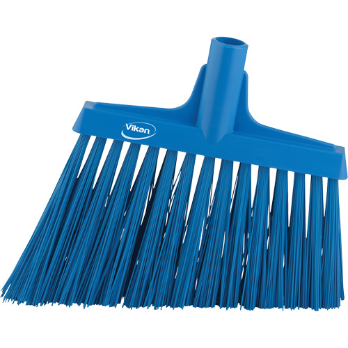 Angle Broom Head, X-Coarse Bristles, 12", Polyester, Blue Mukwa Safety Services