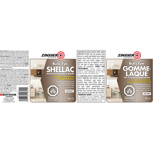 Zinsser&reg; Bulls Eye&reg; Shellac Sealer Mukwa Safety Services