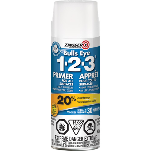 Appr&ecirc;t &agrave; base d'eau Bulls Eye 1-2-3, Canette a&eacute;rosol, Blanc Mukwa Safety Services